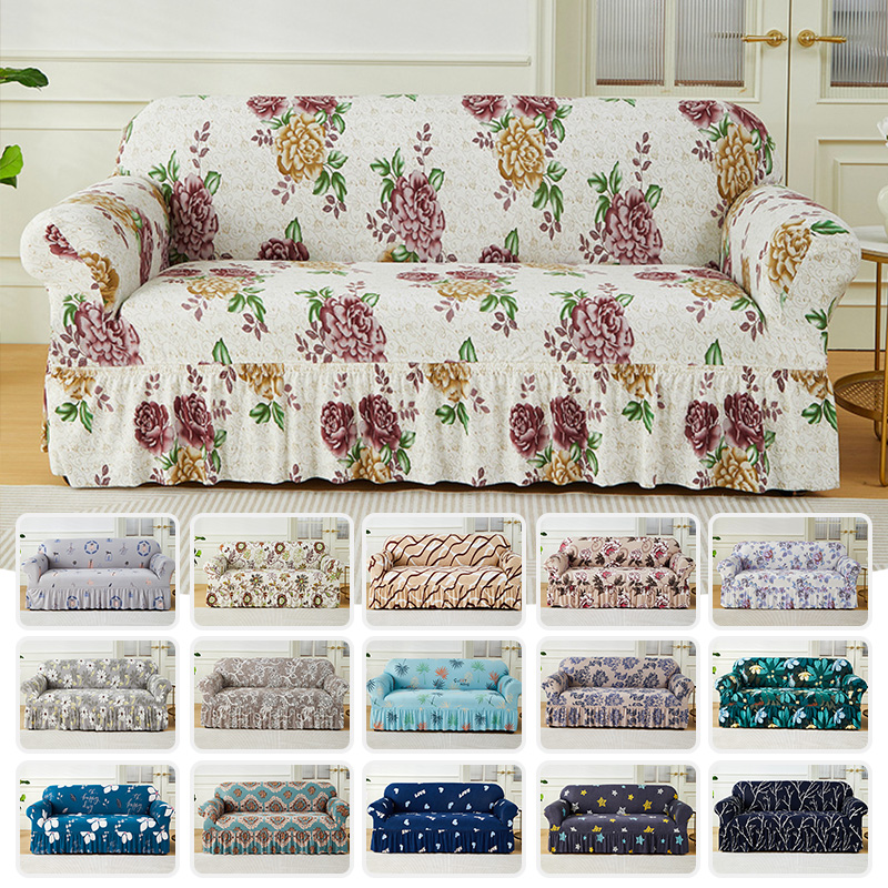 Outdoor Furniture Cover Xl - S/M/L/XL Printed Sofa Slipcover Elastic Couch