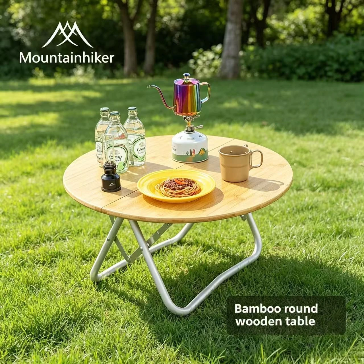 Outdoor Furniture Australia - MOUNTAINHIKER Portable Camping Table Round Folding