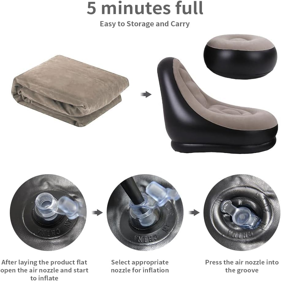2Pcs Lazy Sofa Inflatable Chai - Outdoor Furniture European 评论和价格