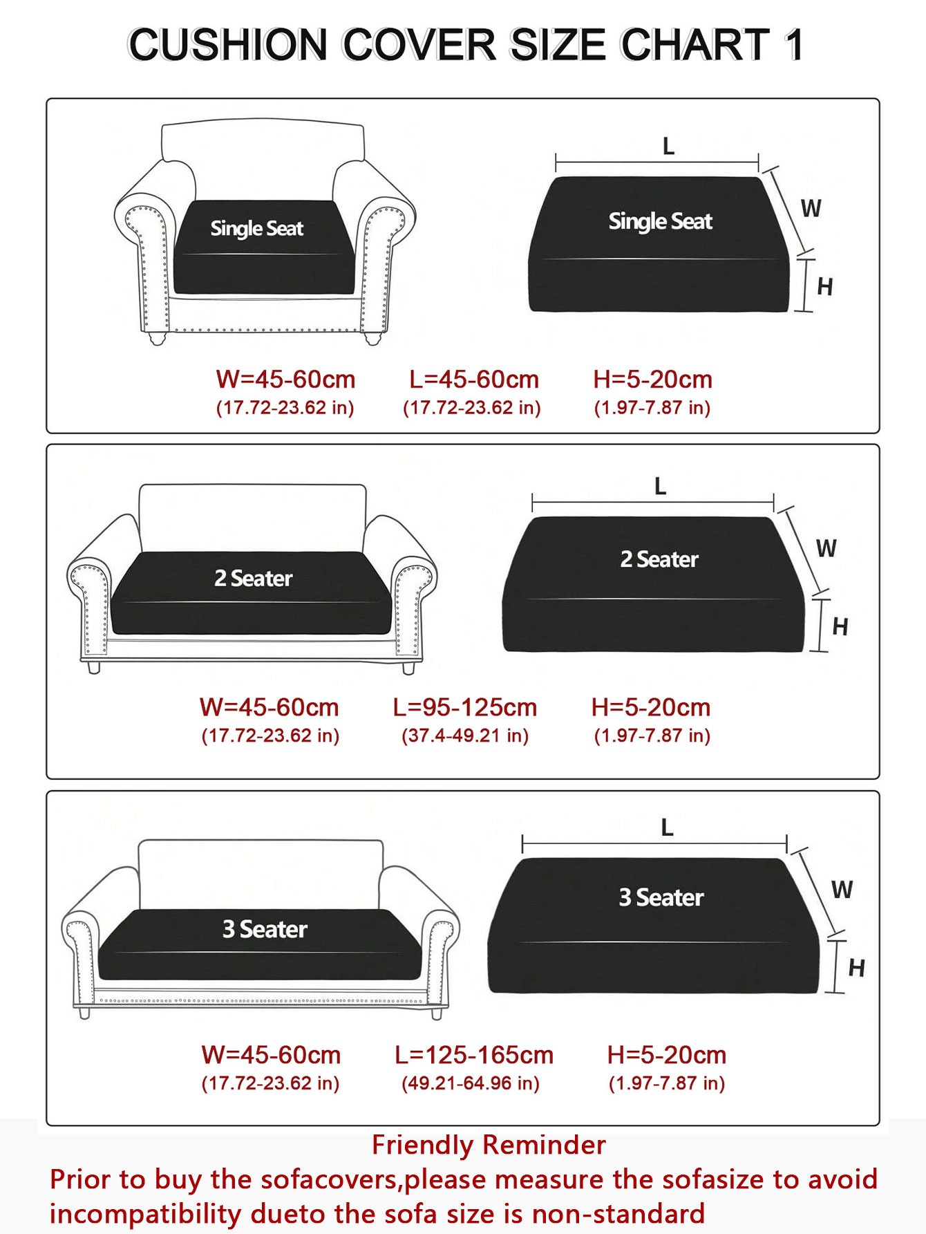 1pc Waterproof Sofa Cushion Co - Outdoor Furniture Upholstery Near Me 评论和价格