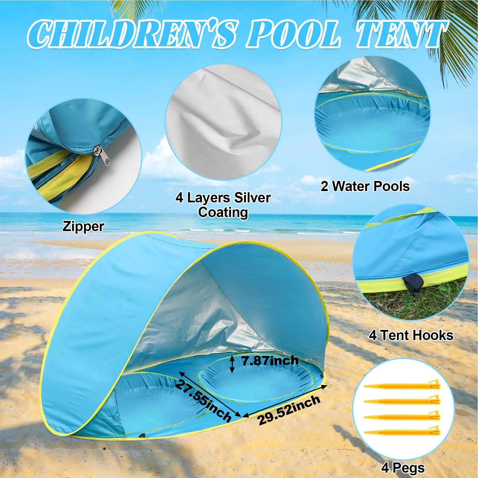 Kid Beach Tent With Pool UV Pr - Sun Sail Shade 评论和价格