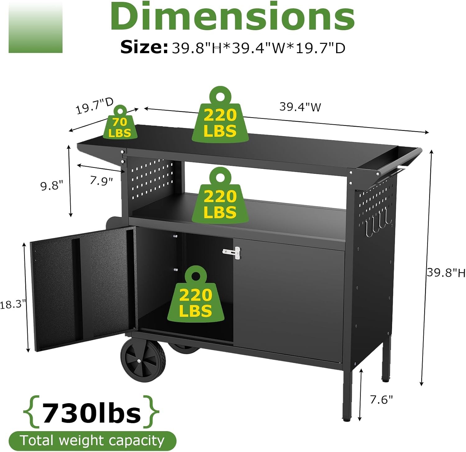 Outdoor Grill Cart Table With  - Outdoor Furniture European 评论和价格