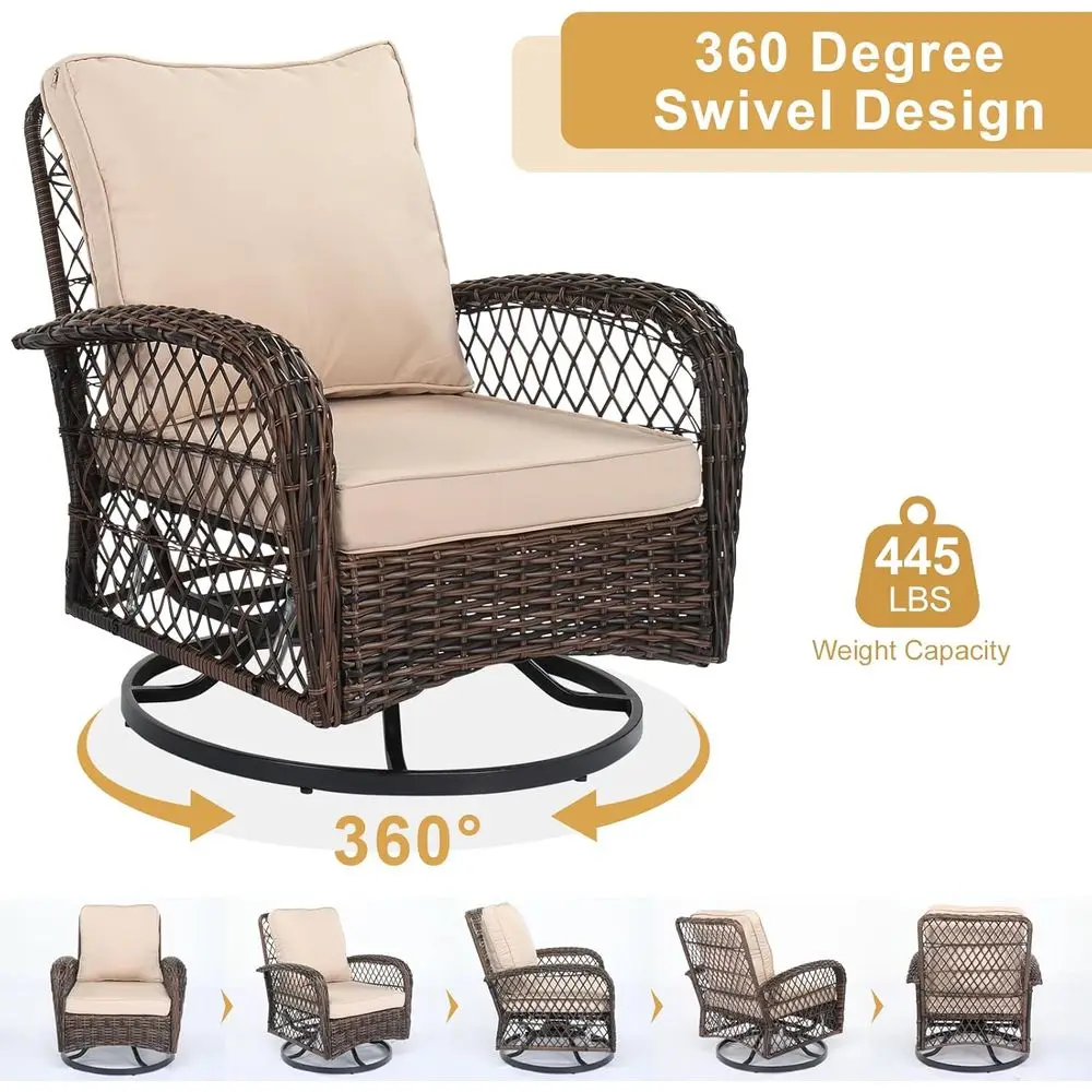 3-Piece Patio Furniture Set, S - Outdoor Furniture Rocking Chair 评论和价格