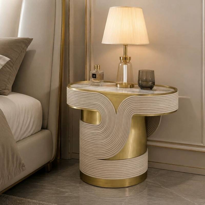 Oval Marbles Gold Tables Dubai - Outdoor Furniture Dubai 评论和价格