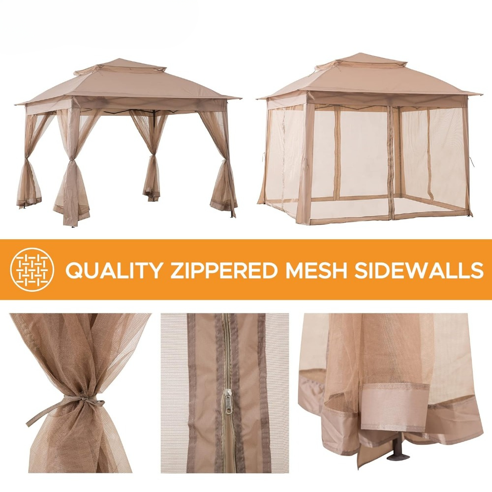 Modern 11x11 Ft. Pop-Up Instan - Outdoor Furniture Gazebo 评论和价格