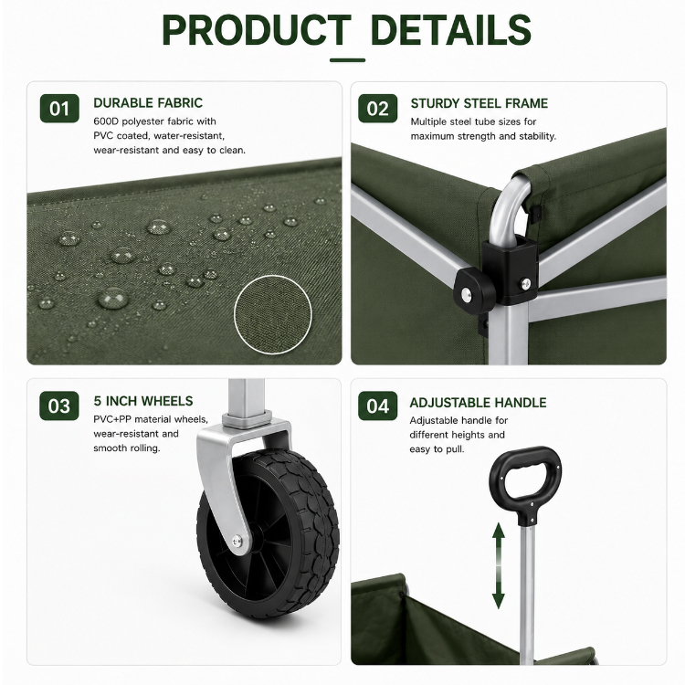 Large Capacity Collapsible Fol - Outdoor Furniture Modern 评论和价格