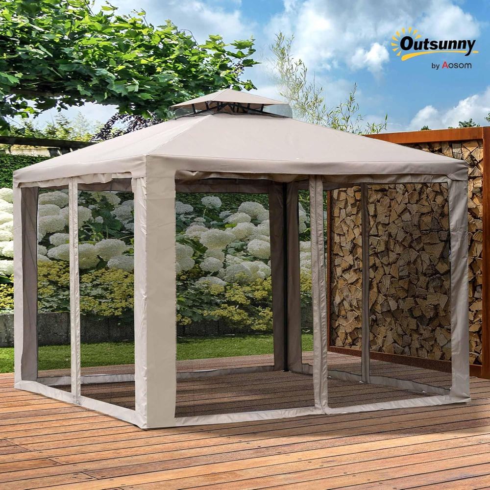 9.6' x 9.6' Patio Gazebo, Outd - Outdoor Furniture Gazebo 评论和价格