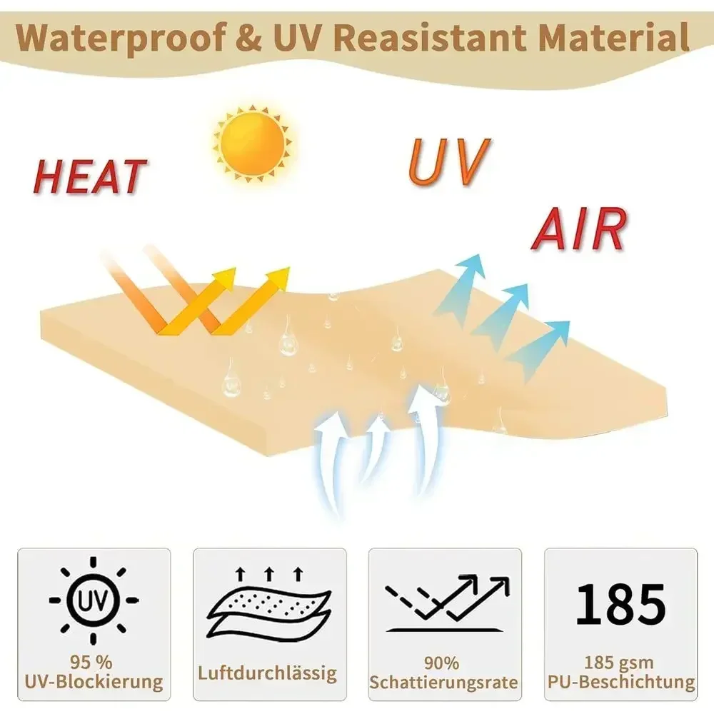 Sun Shade Sail, Waterproof Sha - Sun Sail Shade 评论和价格